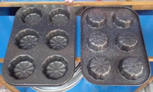 Non Stick Flower Cupcake Tray 6 Cavity