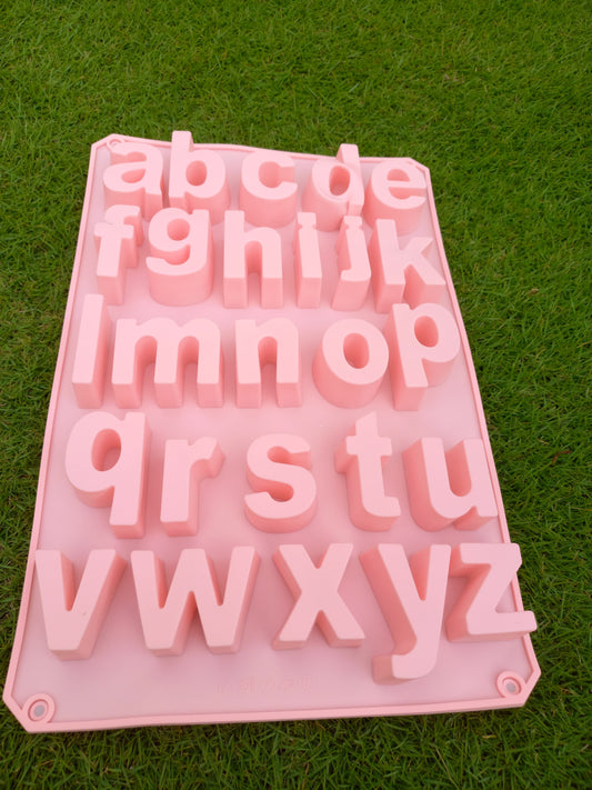 Large Size Lower Case Alphabet Silicone Chocolate Mold