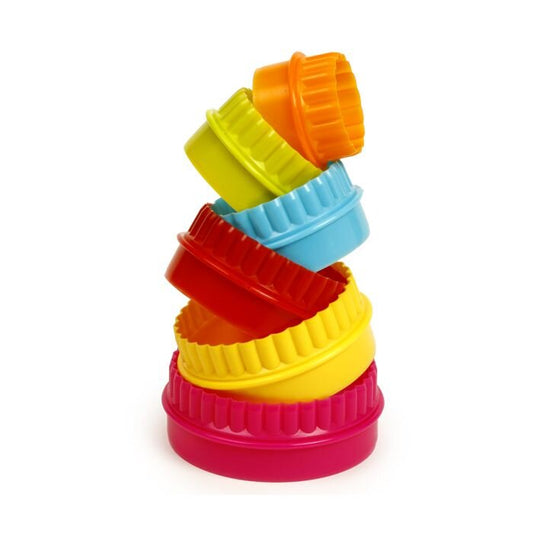 Round Pastry Cutter Plastic Multi Color 5pcs set
