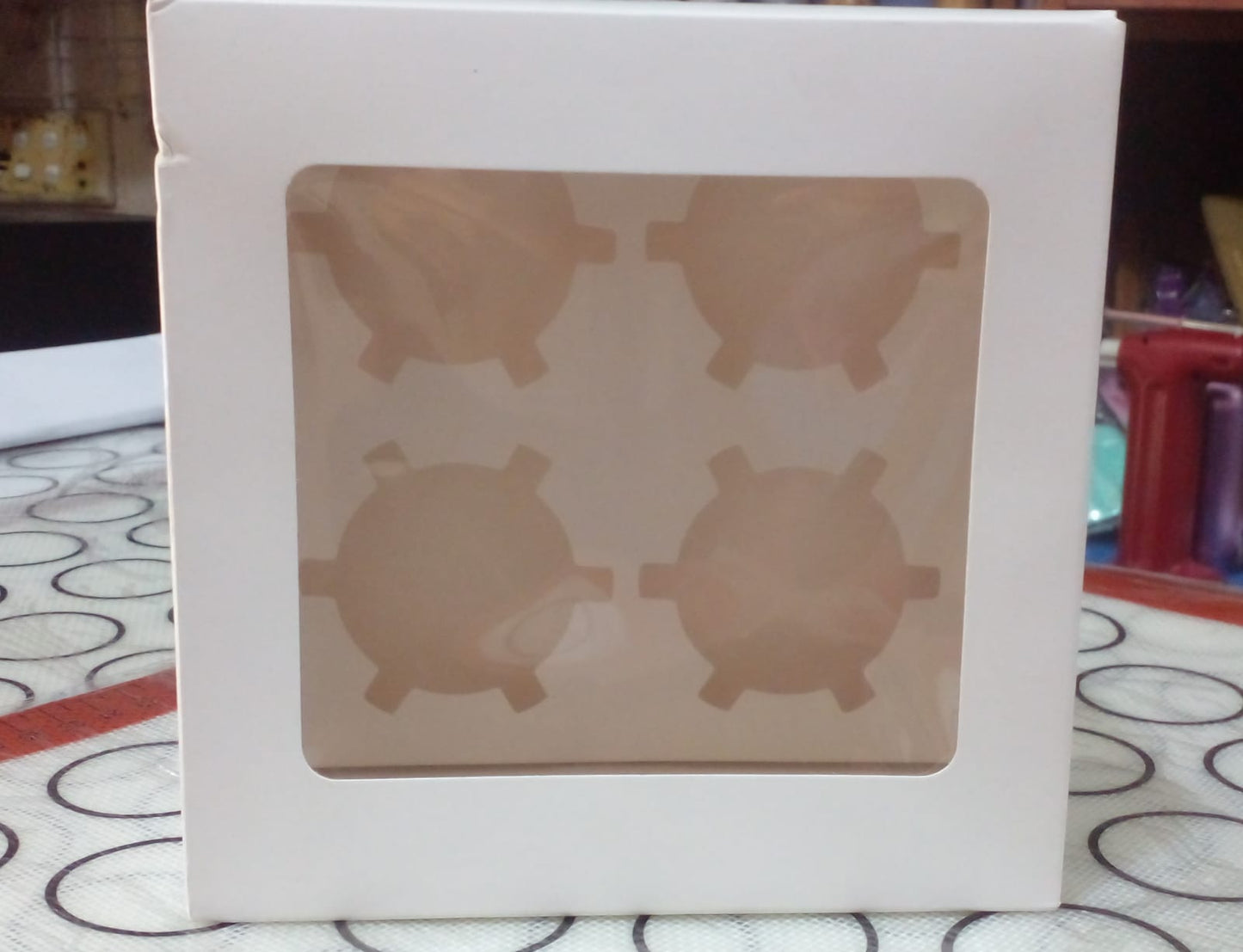 New Imported 4 Cupcake Box