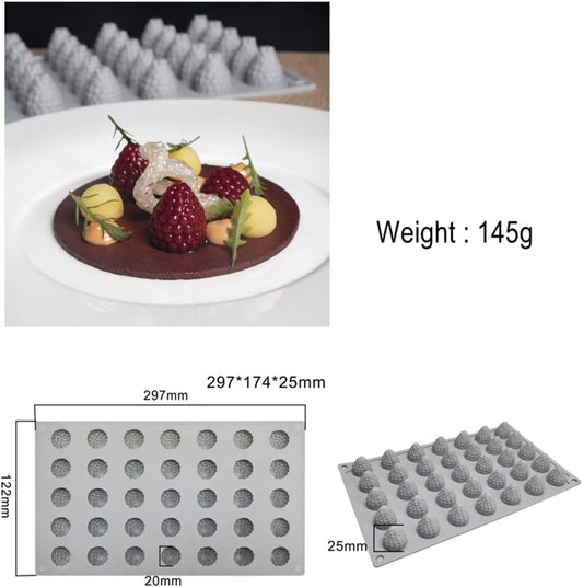 Commercial Silicon 35 Cavity 3D Raspberry Chocolate Mold