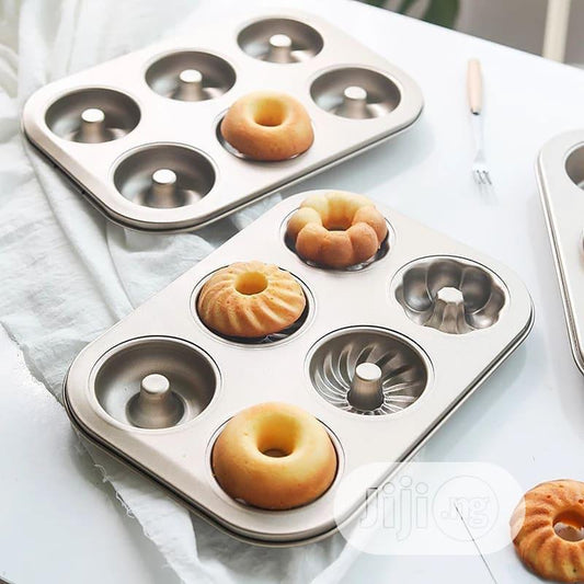 Non Stick Multi Shape Donut Tray 6 Cavity