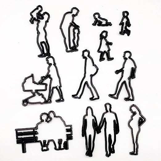 Family Silhouette Fondant Cutter 11pcs set