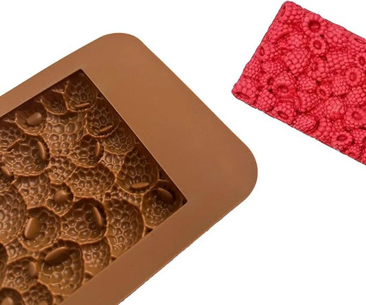 Silicon 3D Raspberry Chocolate Bar Mold