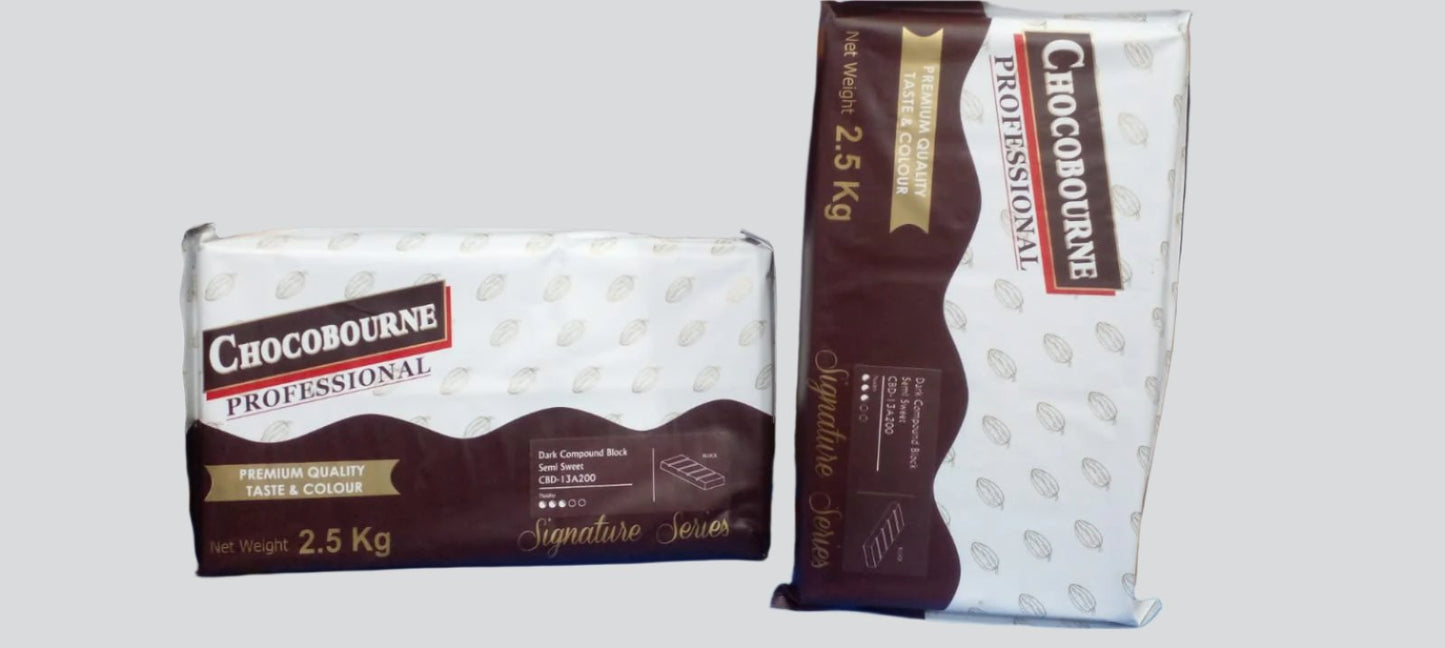 Chocobourne Dark Semisweet Compound Chocolate 2.5 kg