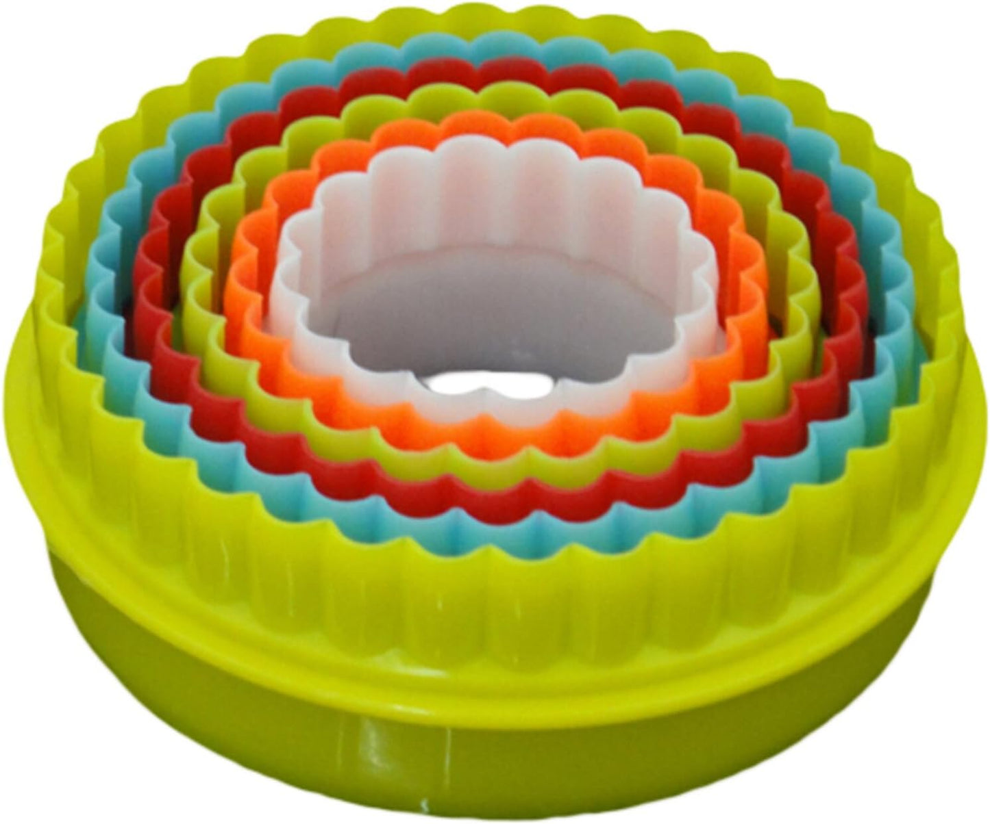 Round Pastry Cutter Plastic Multi Color 5pcs set