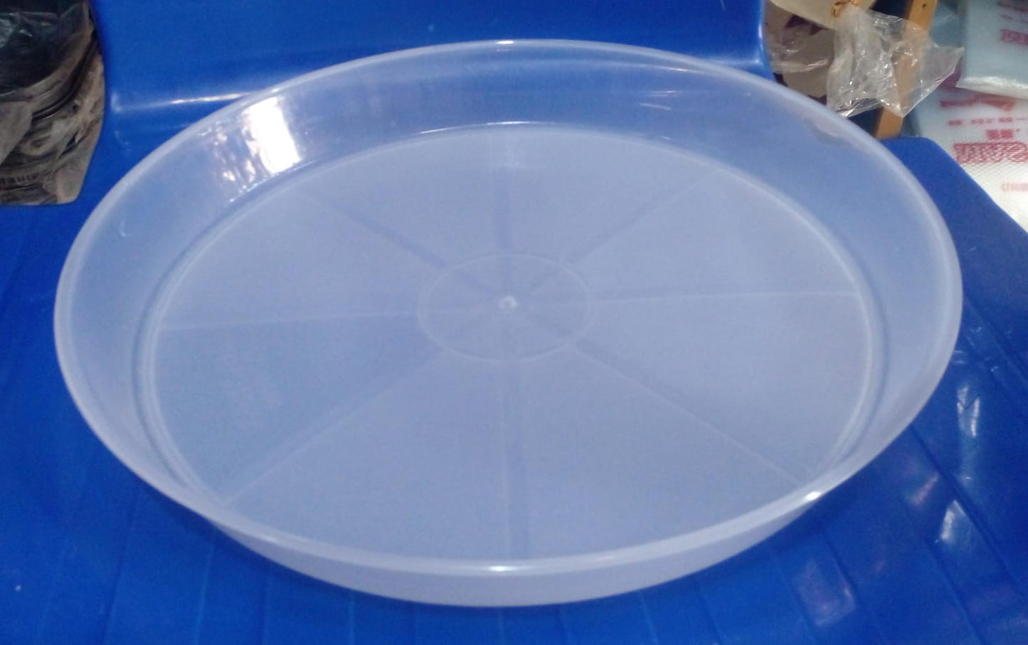 Plastic 3 Milk Cake Plate 8 Inches