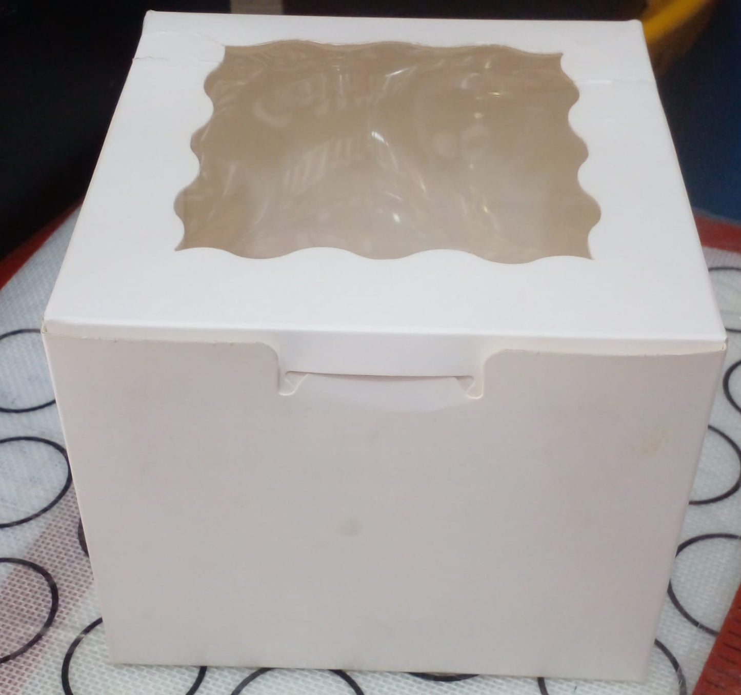 New Imported Window Card Cake Box 6 x 6 x 5 "