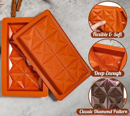 Silicone 3D Kunafa Chocolate Bar Mold size 8.9" x 4.5"