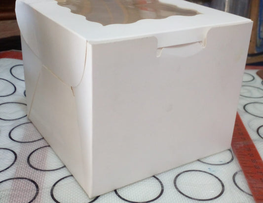 New Imported Window Card Cake Box 6 x 6 x 5 "