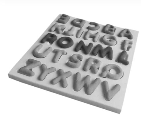 Silicon Alphabet Fondant Mold Size ( 12 x 10cm )