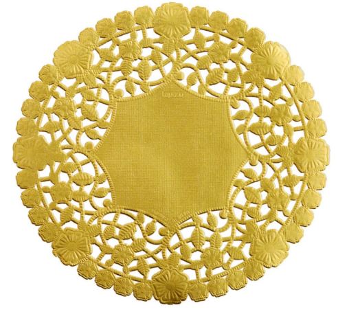 Grade Doilies Paper Round Golden 6 Inch 20pc