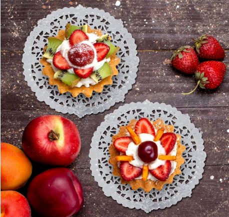 Grade Doilies Paper Round Silver 8 Inch 20pc