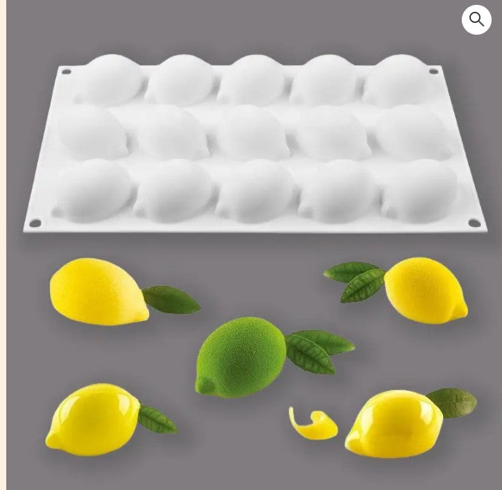 Silicon 3D Lemon Mold 15 Cavity