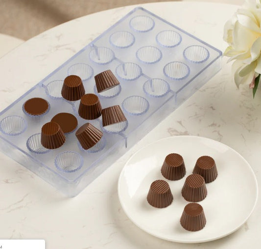 21 Cavity Peanut Butter Cup Acrylic Chocolate Mold