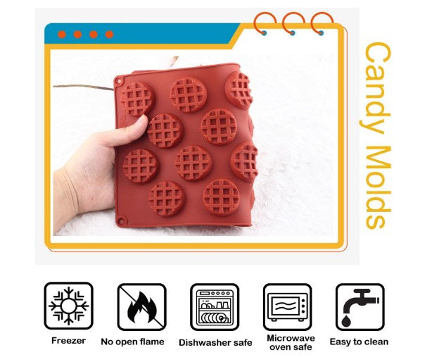 Silicon 18 Cavity Mini Waffles Chocolate Mold