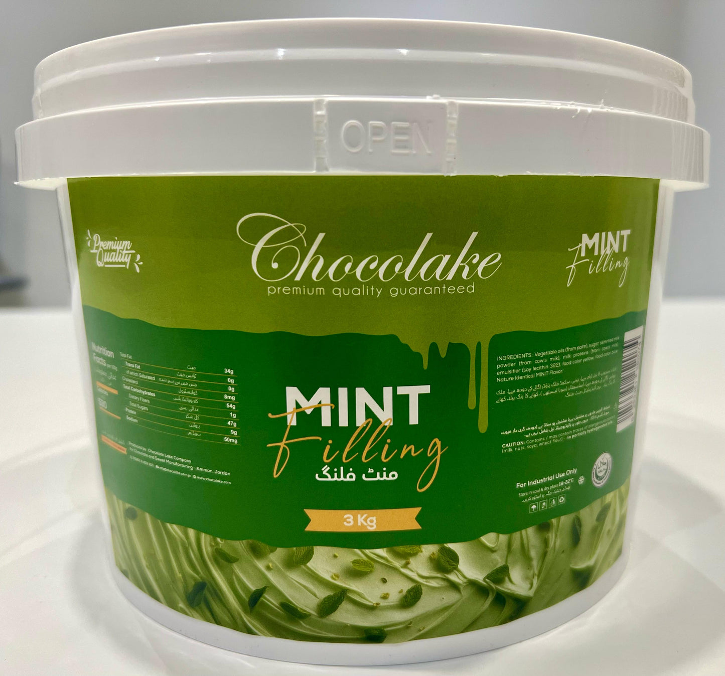 Chocolake Mint Filling 3kg Bucket