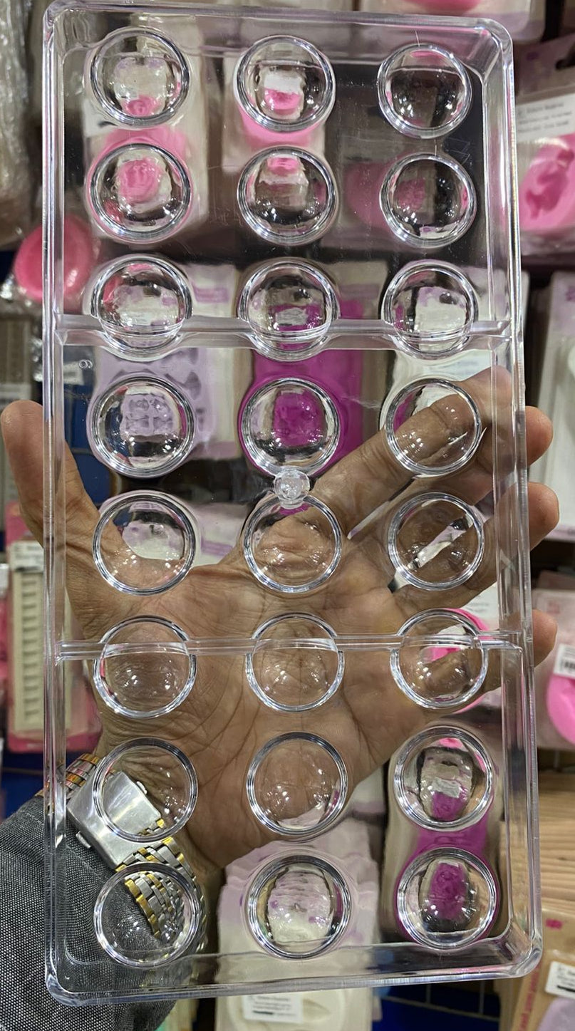 24 Cavity Small Semicircle Round Acrylic Chocolate Mold