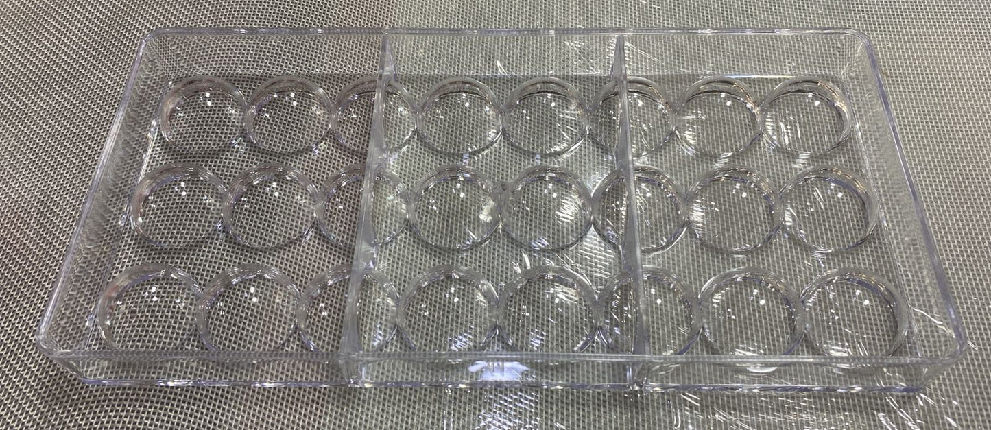 24 Cavity Medium Semicircle Round Acrylic Chocolate Mold