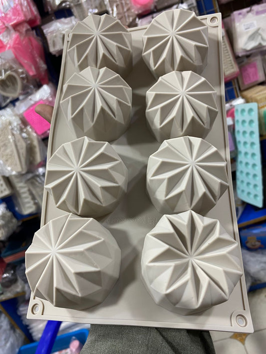 Silicon 8 Cavity 3D Diamond Mold