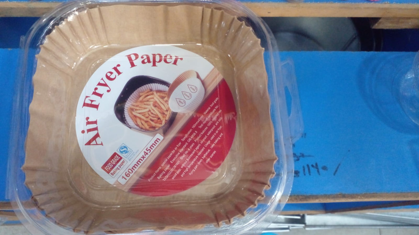 Food Grade Square Air Frayer Paper 6.3inches 50pc Pack