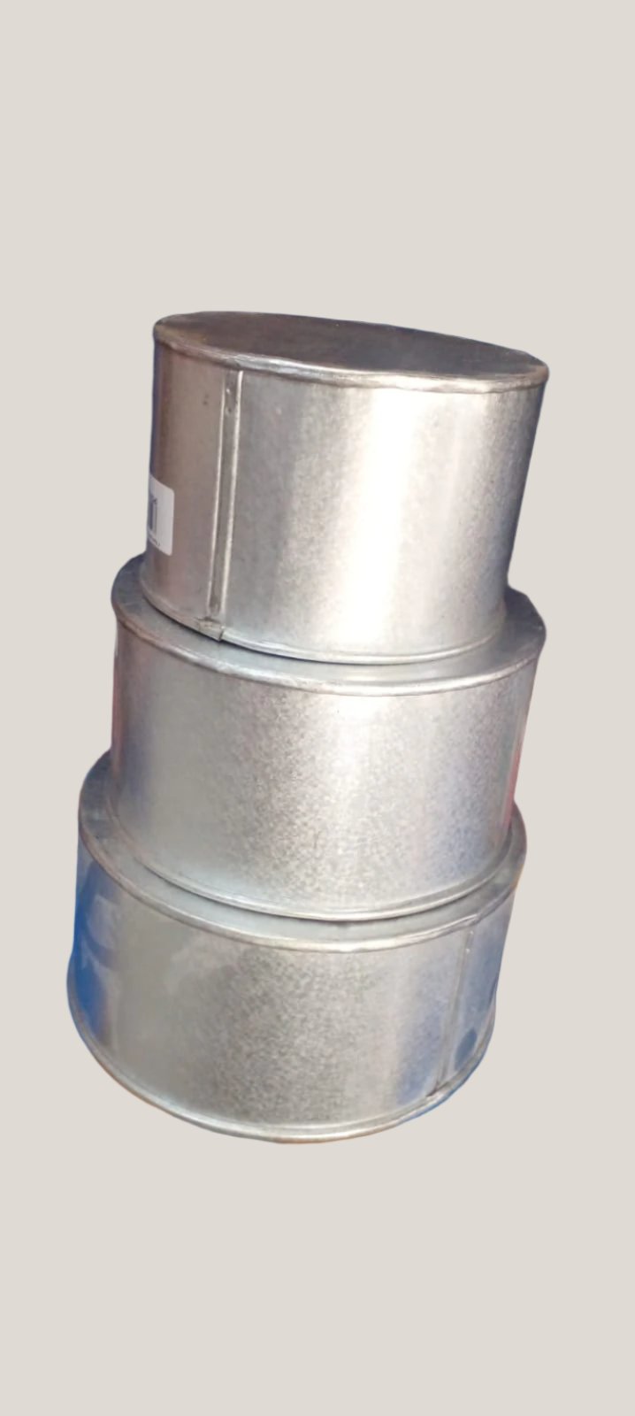 Round Cake Pan Silver GI (Double Height)