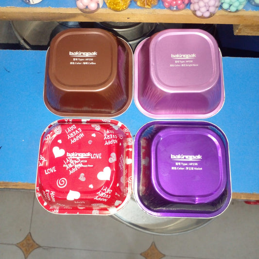Aluminium Bakeware foil cup Square Shape