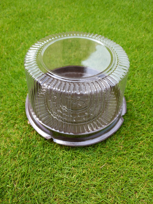 Brown Base Disposable Round Cake Clear Box