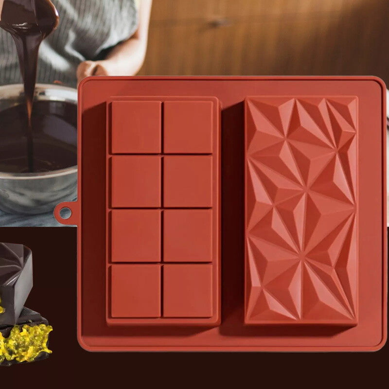 Silicone Kunafa Chocolate Bar Deep Mold 2 Cavity size 6.3" x 3"
