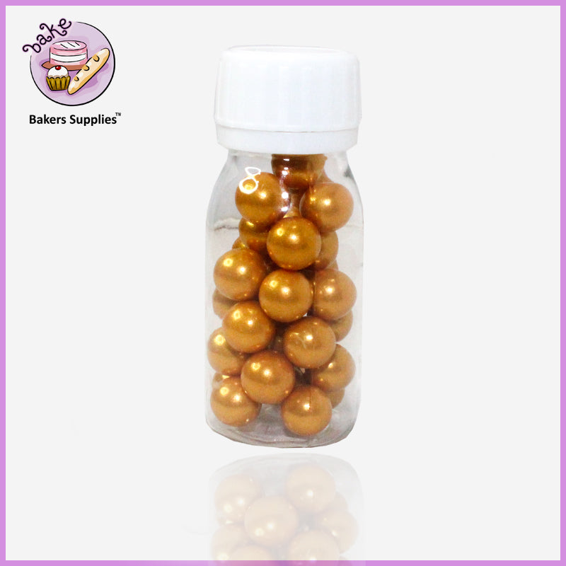 10mm Medallion Golden Balls Pearls Sprinkles