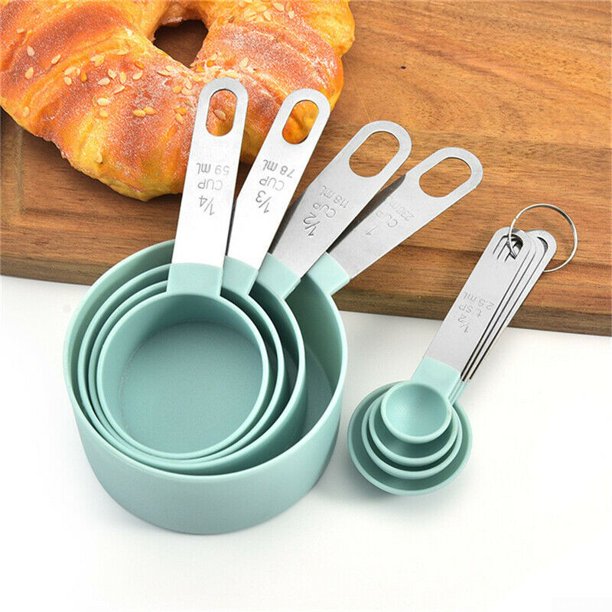 Steel Handle 8pcs Measuring Cups & Spoons Set