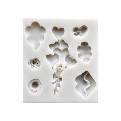 Party Balloon Love Heart Cloud Lip Flower Silicon Mold