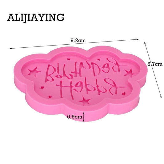 Silicon Cloud Happy Birthday Fondant Mold