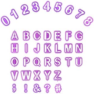 Card Alphabet and Number Cutter Set Plastic 1" 40pcs