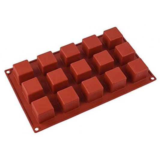 15 CAVITY SQUARE CUBE SILICON MOLD TRAY