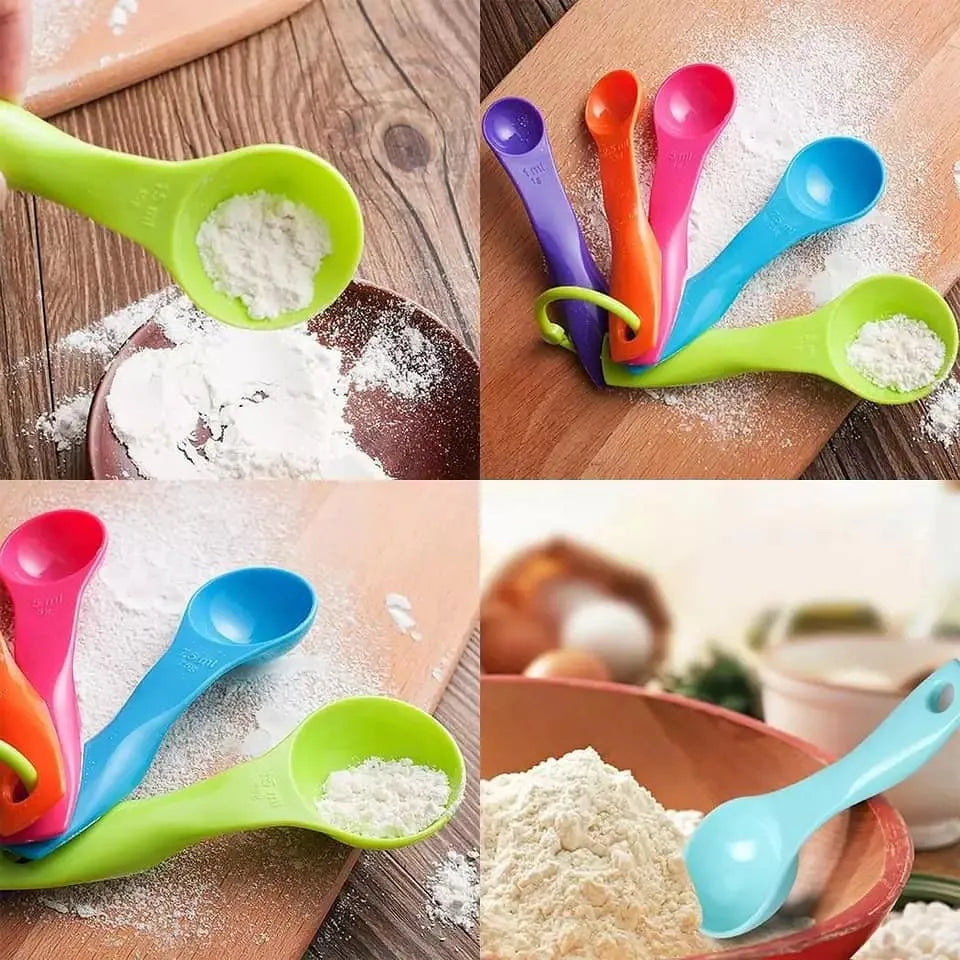 Multi Color Measuring Spoons 5pcs set