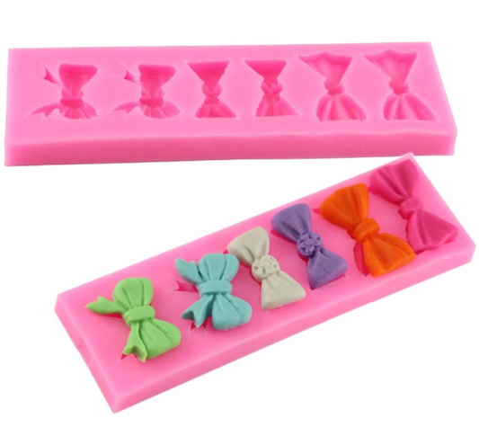 Silicon New 6 Bow Fondant Mold