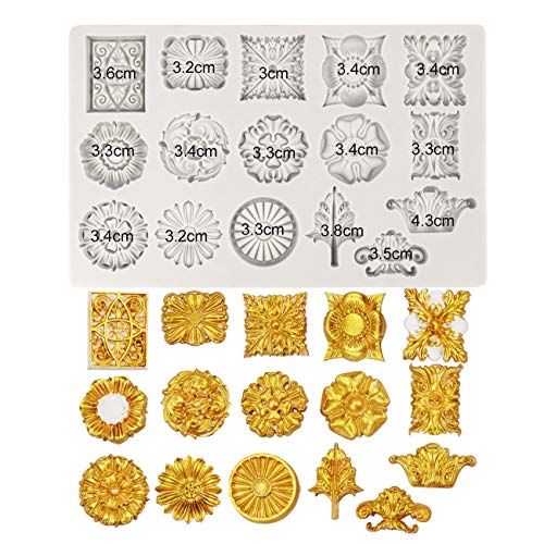 Silicon Retro Relief Flower Fondant Mold ₨ 1,030.0