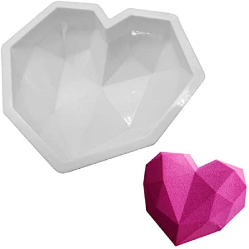 3D PINATA DIMOND HEART SHAPE SILICON MOLD