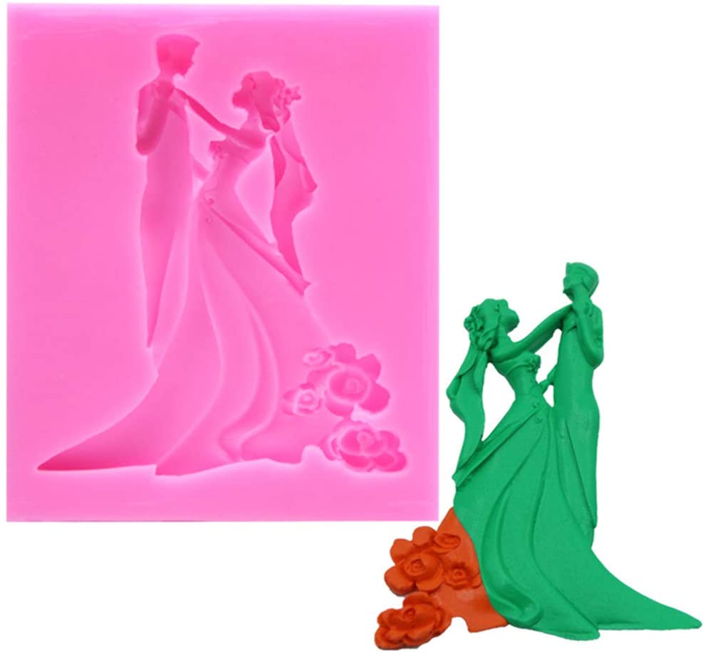 Silicon Bride & Groom Fondant Mold