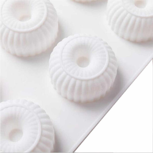 6 CAVITY CHIFFON MOUSSE PASTRY SILICONE MOLD SIZE 2 X 2 INCH