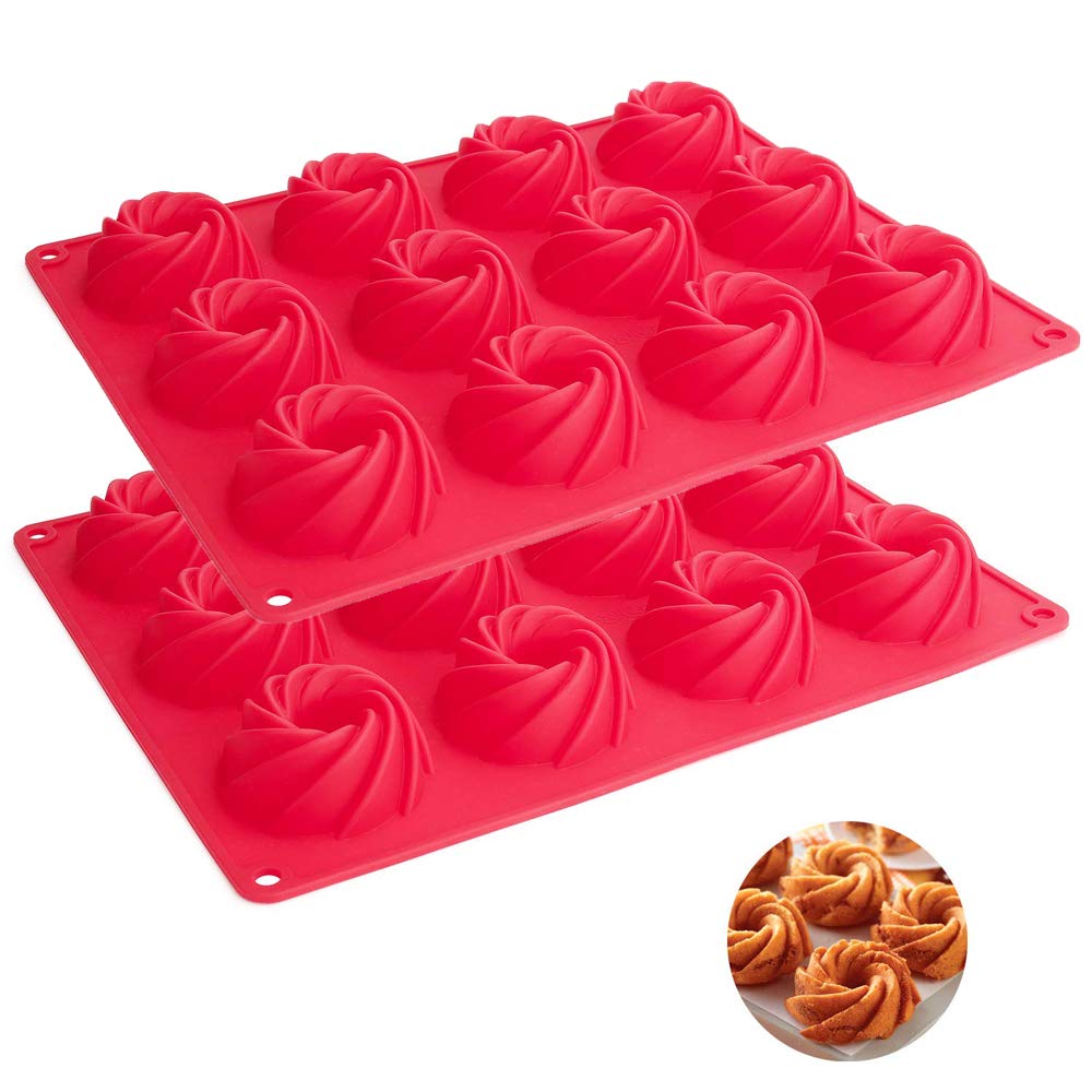 Silicon Mini Bundt Cake Pan 12 Cavity