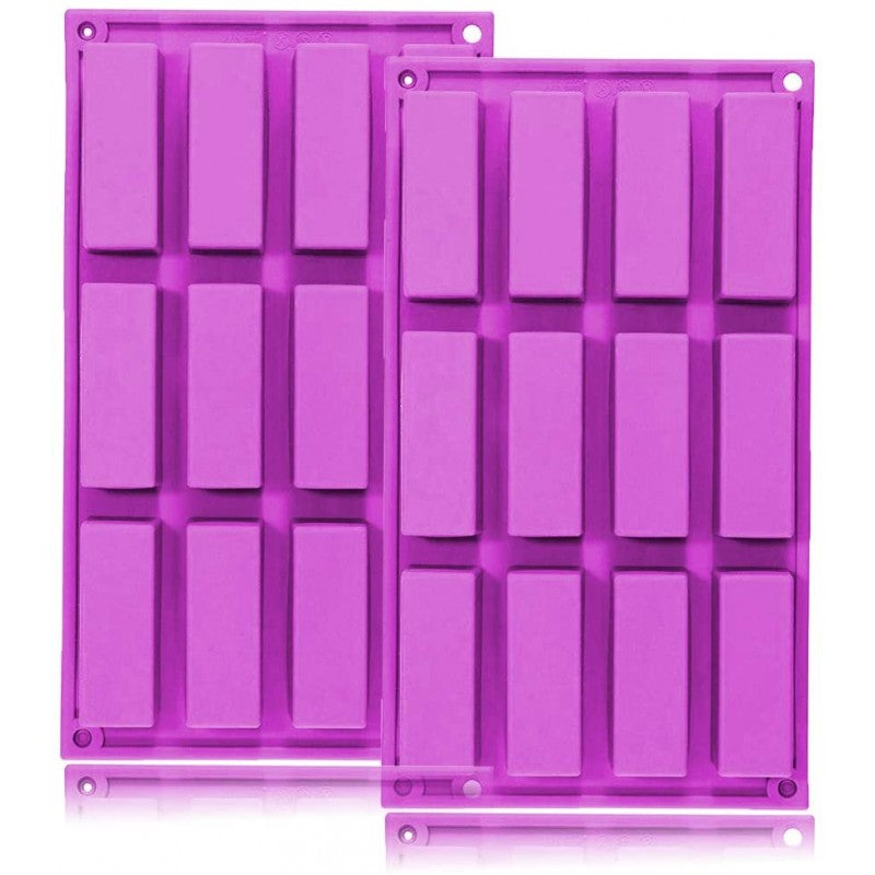 12 CAVITY GRANOLA RECTANGLE SILICONE MOLD TRAY