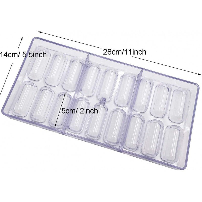 ACRYLIC OVAL 3D CHOCOLATE MOLD