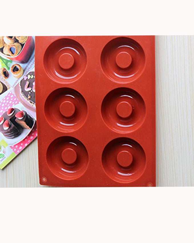 6 Cavity Silicon Donut Tray