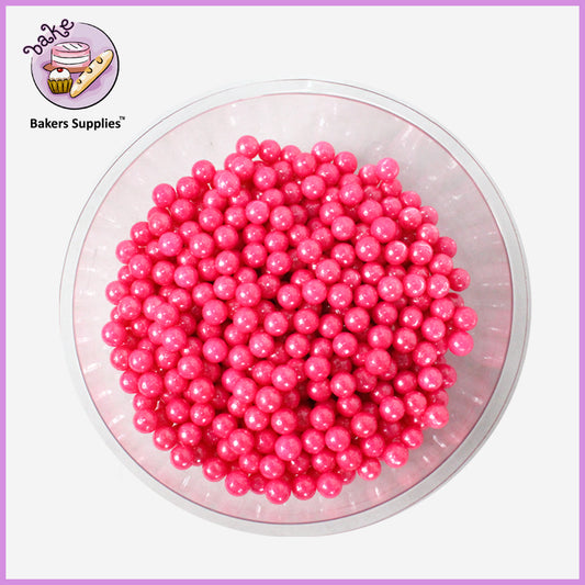 7mm fuchsia pink Balls Pearls Sprinkles