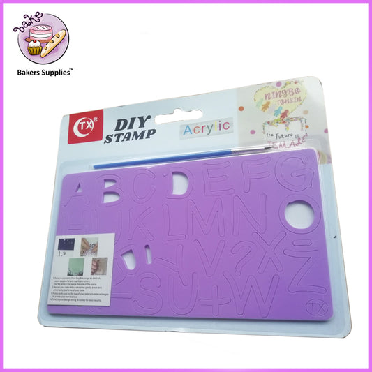 Acrylic Arimo Fonts Diy Cake Stamp