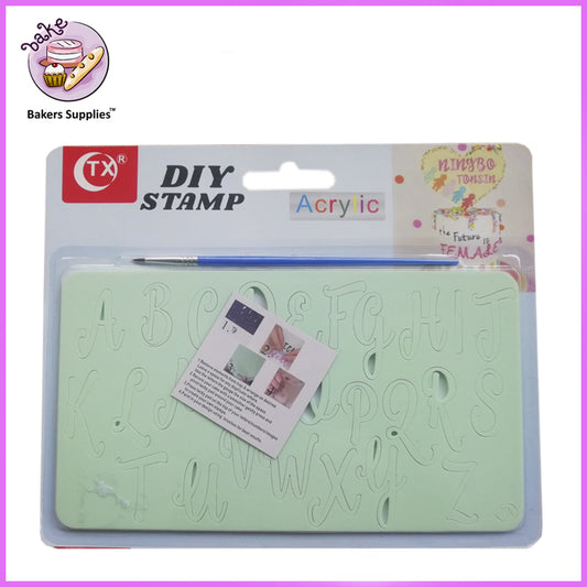 Acrylic Della Robbia Fonts Diy Cake Stamp