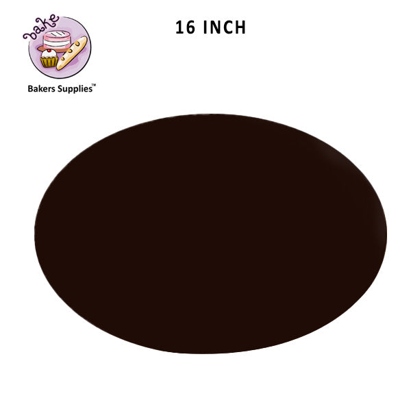 Wooden Black Round Cake Board