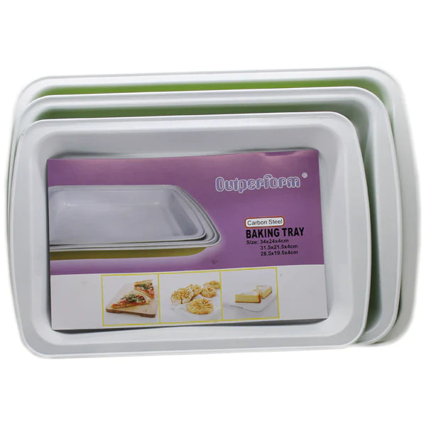 NS Double Coated Baking Tray Set of 3pcs